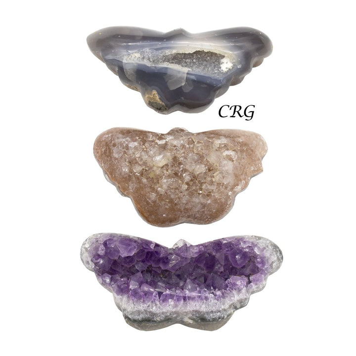 Agate Druzy Butterflies / 2 - 5" AVG - 1 KILO LOTCrystal River Gems