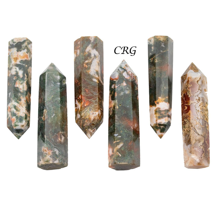 Red Moss Agate Towers / 70mm AVG - 1 KILO LOTCrystal River Gems