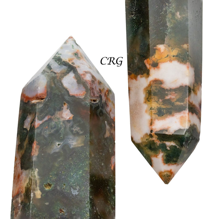 Red Moss Agate Towers / 70mm AVG - 1 KILO LOTCrystal River Gems