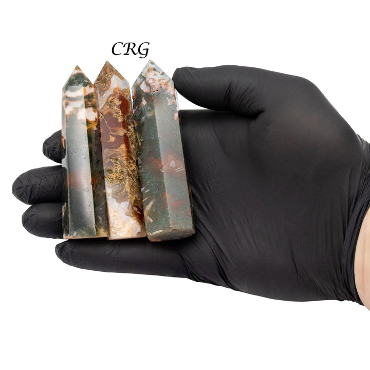 Red Moss Agate Towers / 70mm AVG - 1 KILO LOTCrystal River Gems