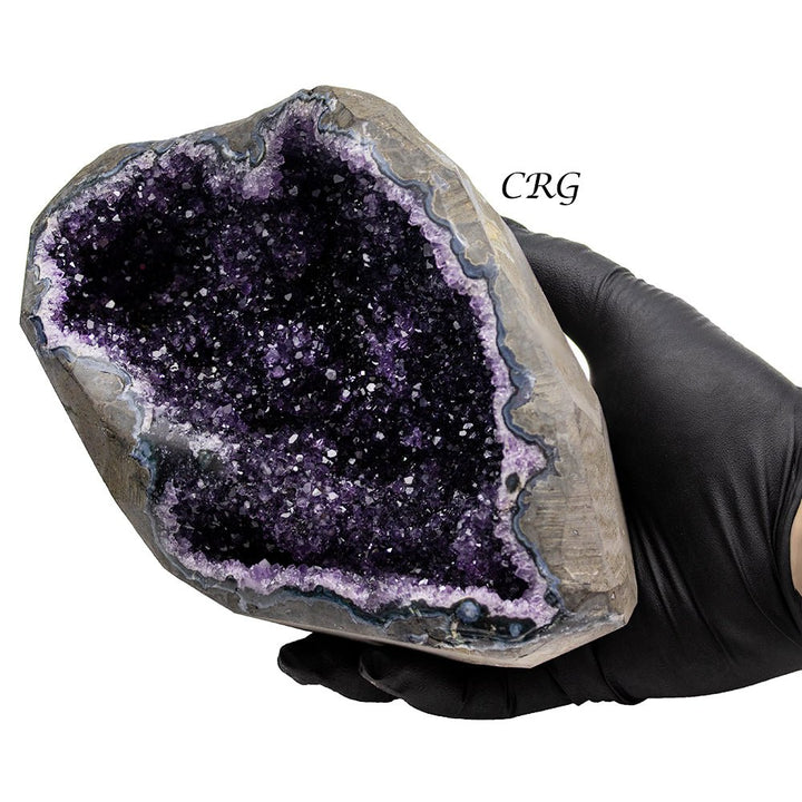 Polished Amethyst Druzy with Cut Base / 3 - 6" AVG - 1 KILO LOTCrystal River Gems
