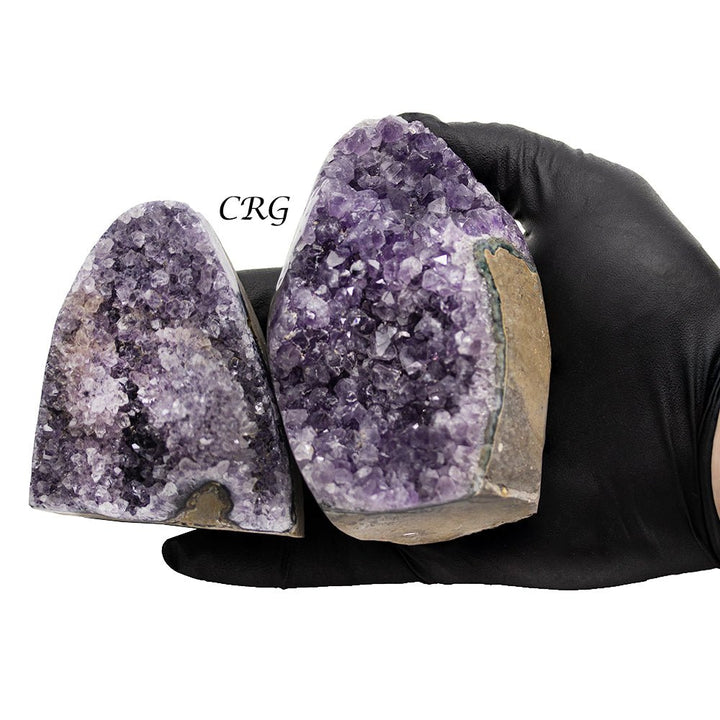 Polished Amethyst Druzy with Cut Base / 3 - 6" AVG - 1 KILO LOTCrystal River Gems