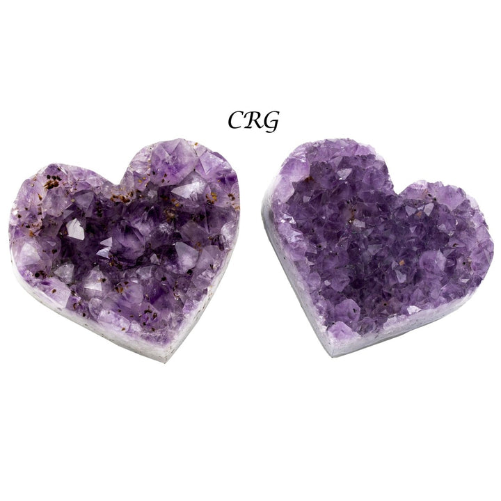 Amethyst Druzy Hearts with Polished Edges / 2 - 4" AVG - 1 KILO LOTCrystal River Gems