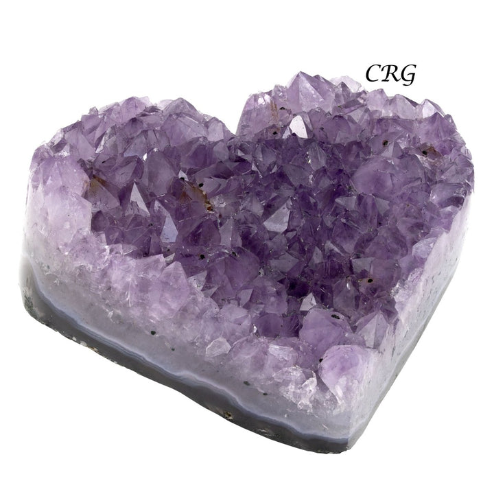 Amethyst Druzy Hearts with Polished Edges / 2 - 4" AVG - 1 KILO LOTCrystal River Gems