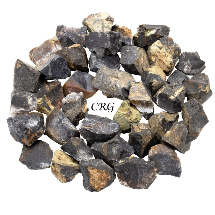 Rough Black and Grey Agate / 1 - 2" AVG - 1 KILO LOTCrystal River Gems