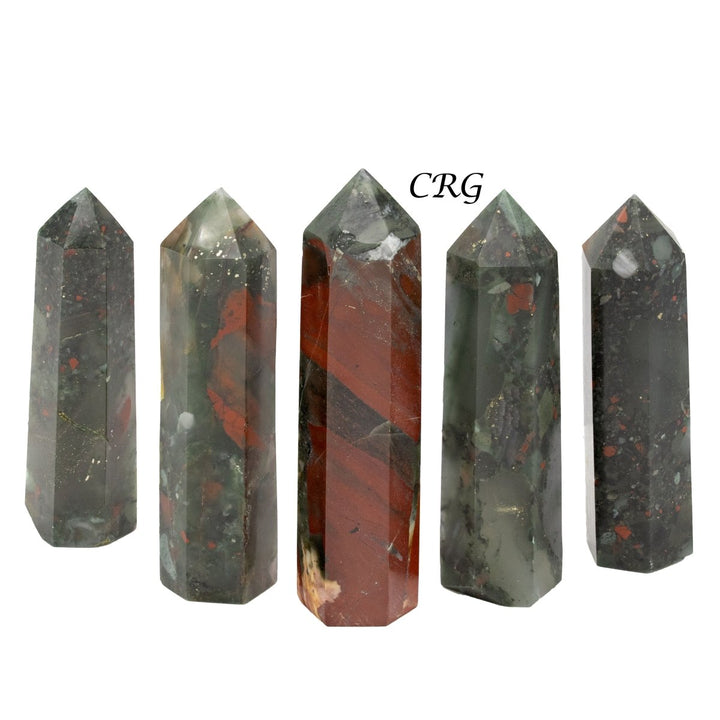 African Bloodstone Towers / 3 - 5" AVG - 1 KILO LOTCrystal River Gems