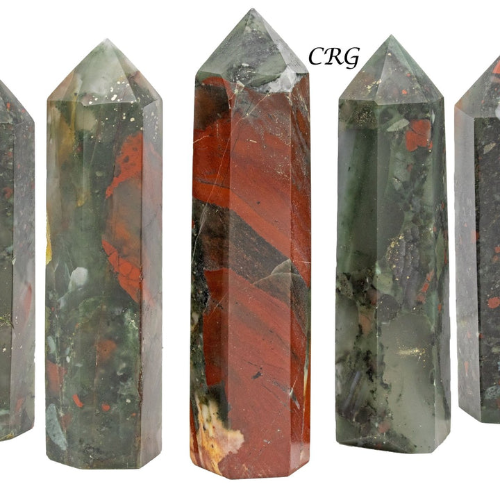 African Bloodstone Towers / 3 - 5" AVG - 1 KILO LOTCrystal River Gems