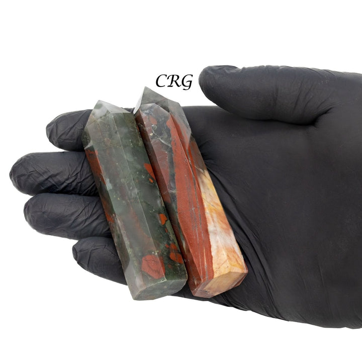 African Bloodstone Towers / 3 - 5" AVG - 1 KILO LOTCrystal River Gems