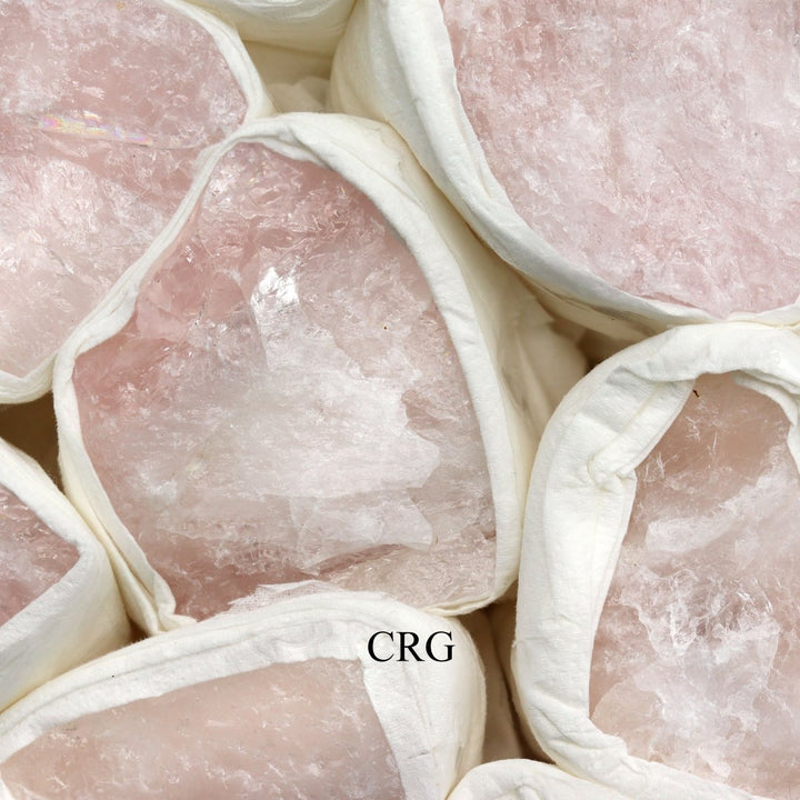 Rose Quartz Rough Boxed Flat (12 Piece Flat) (1 To 2 Inches) Bulk Wholesale Crystals Minerals GemstonesCrystal River Gems