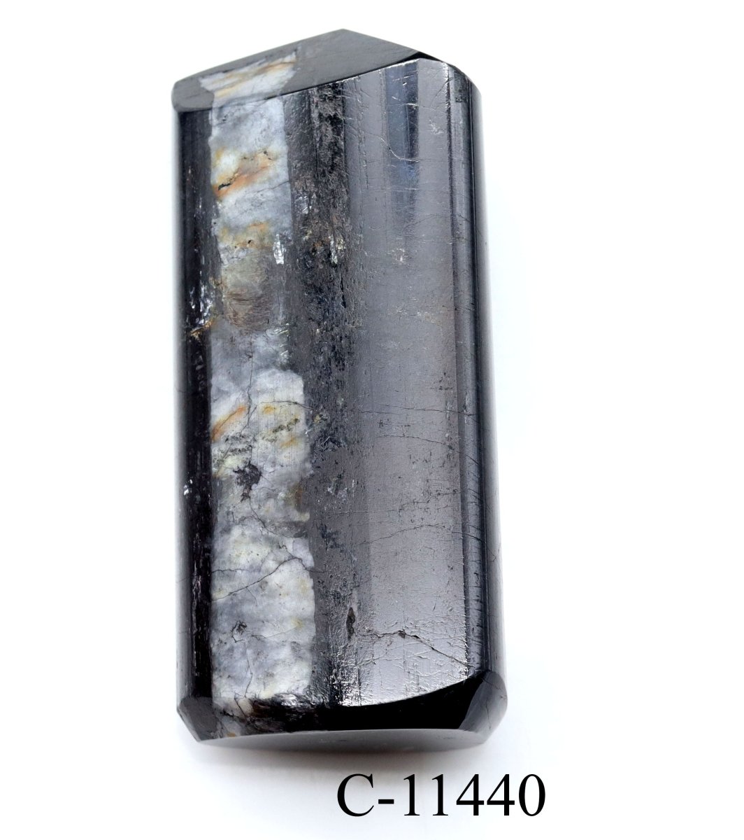 C - 11440 Black Tourmaline Full Polished Tower 5.8oz.Crystal River Gems