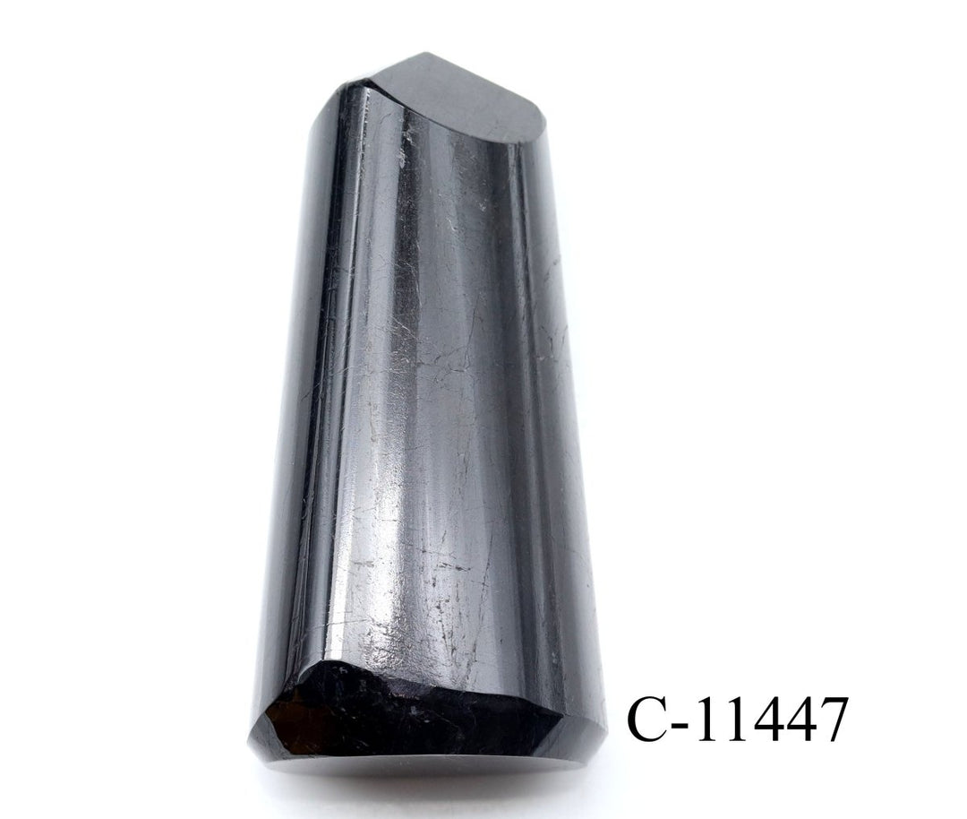 C - 11447 Black Tourmaline Full Polished Tower 5.2oz.Crystal River Gems