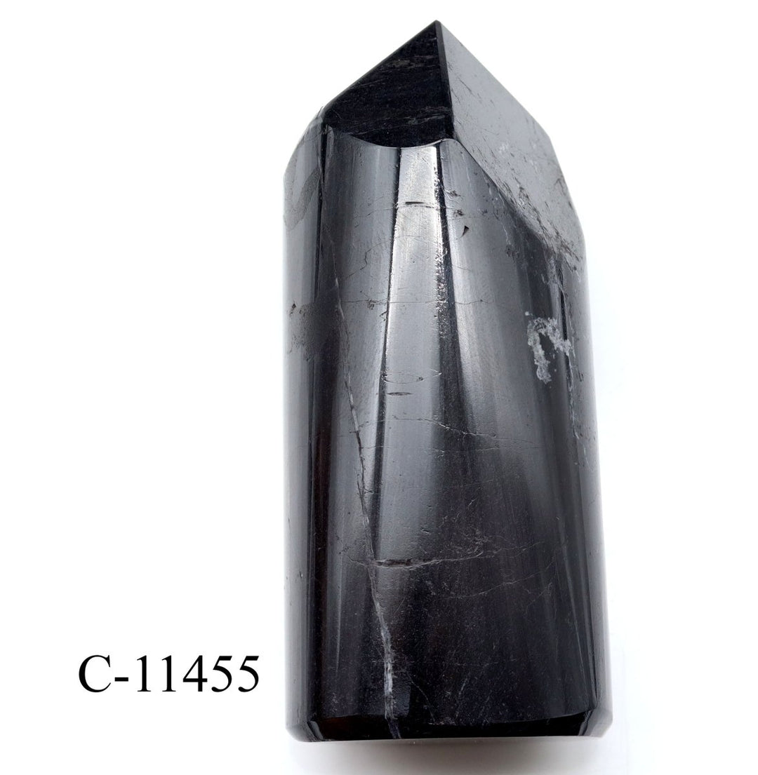 C - 11455 Black Tourmaline Full Polished Tower 8.5oz.Crystal River Gems