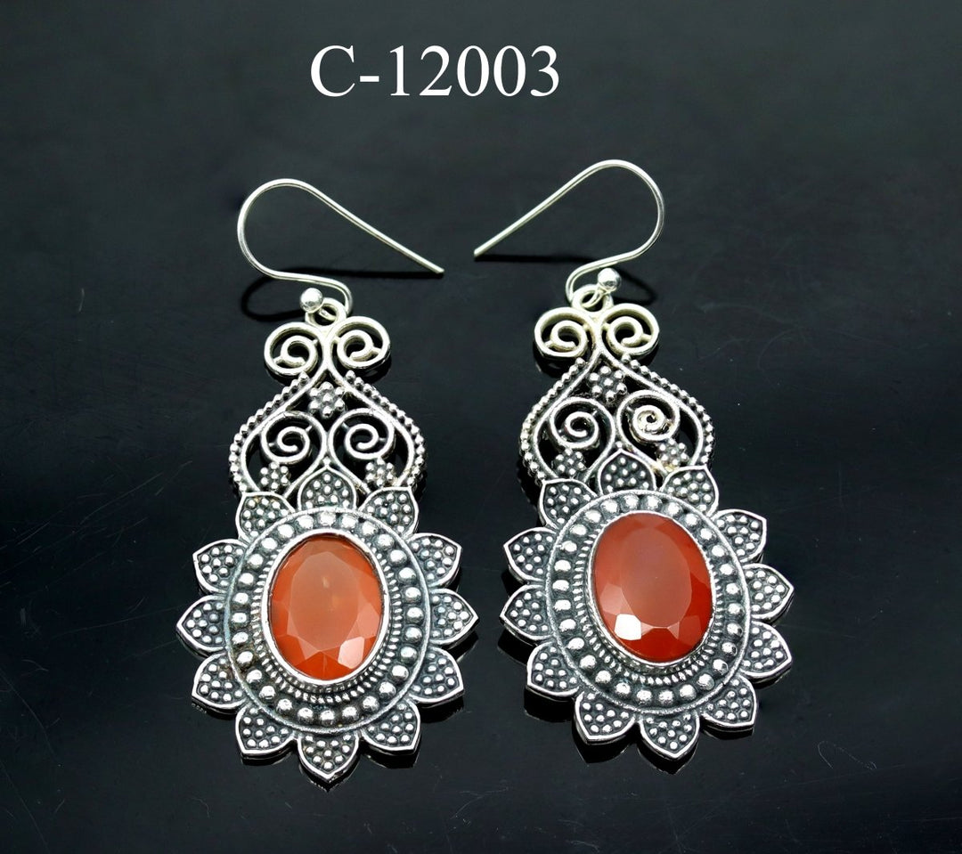 C - 12003 Carnelian 925 Sterling Silver JewelryCrystal River Gems