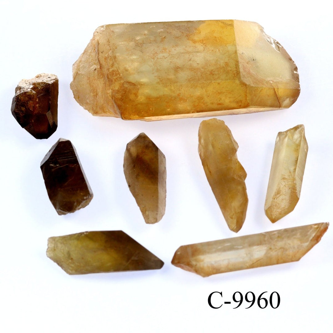 C-9960 Raw Natural Citrine Points 20-60 mm Avg 100 gram lot