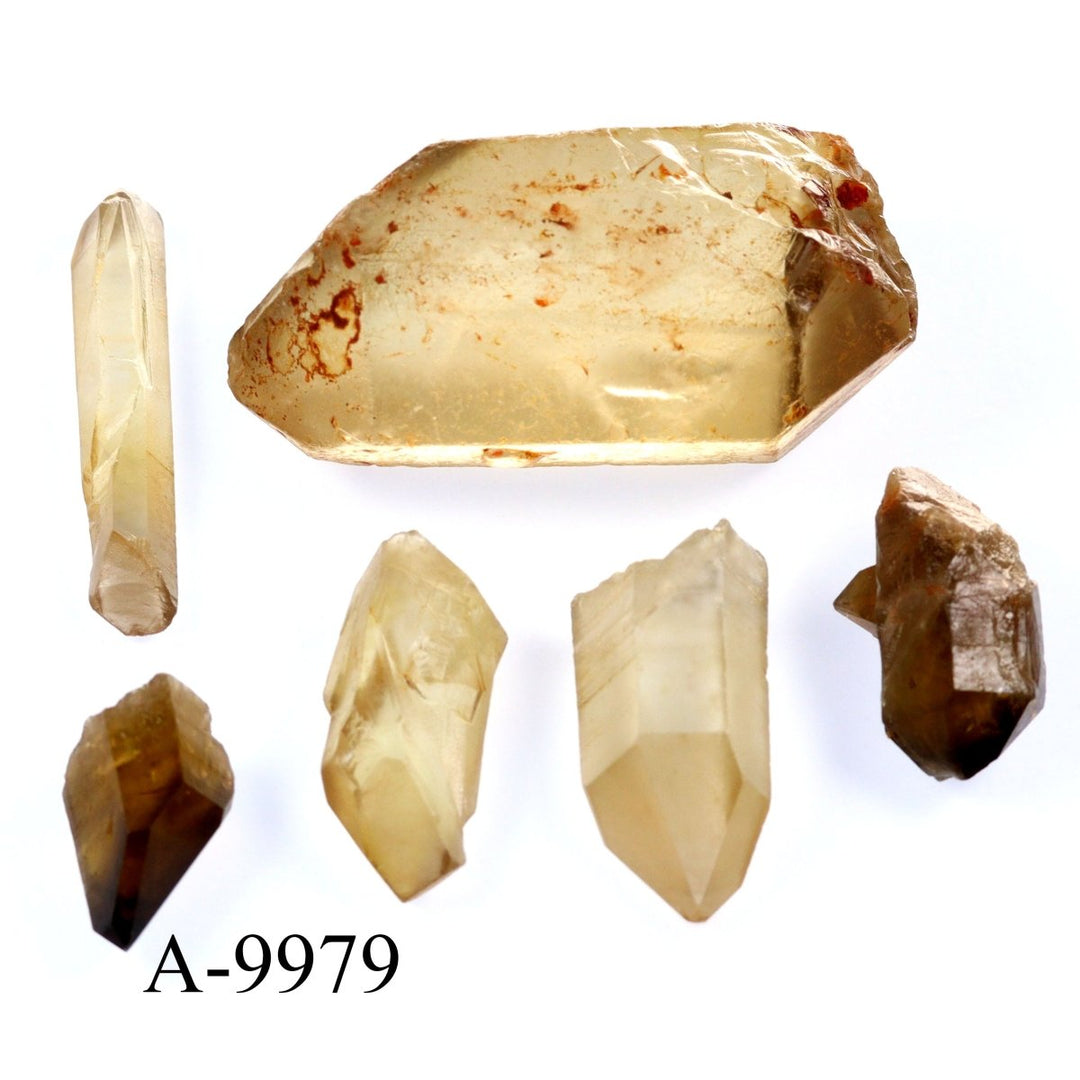 C-9979 Raw Natural Citrine Points 20-60 mm Avg 100 gram lot