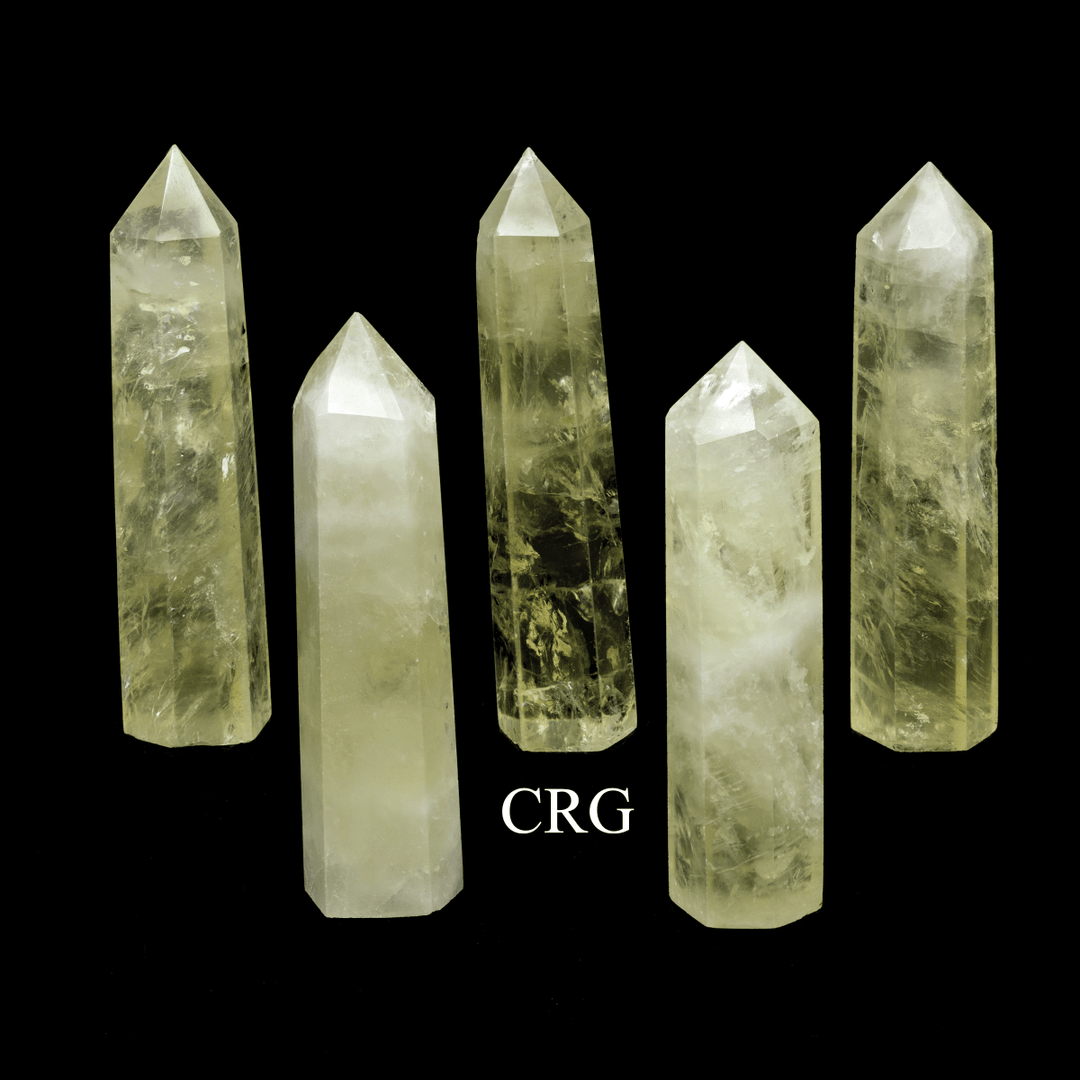 Natural Citrine Carved Towers / 8 - 12cm AVG - 1 LB. LOTCrystal River Gems