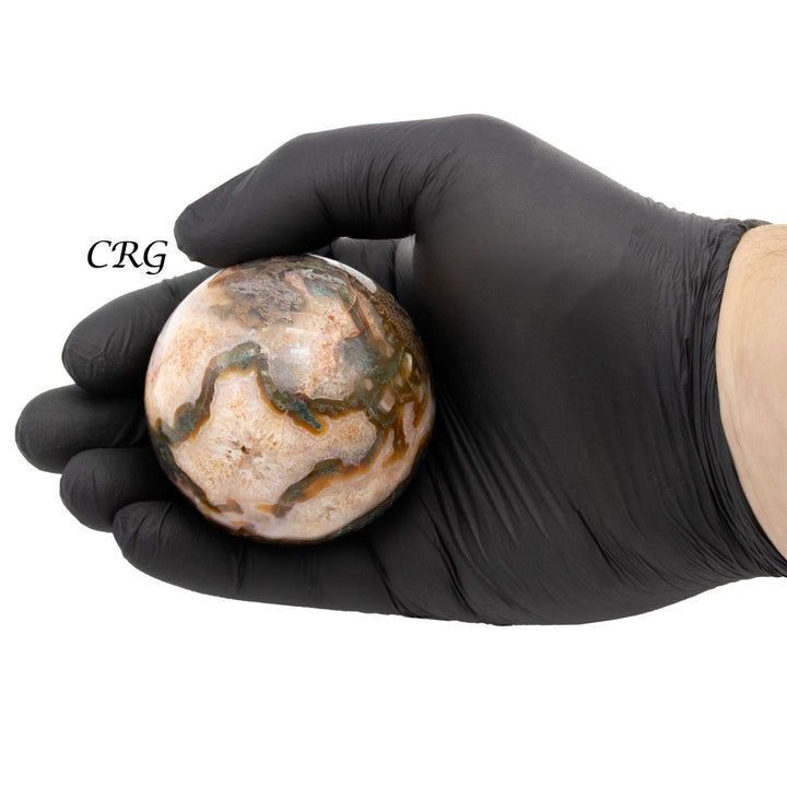 Red Moss Agate Spheres / 50 - 70mm AVG - 1 KILO LOTCrystal River Gems