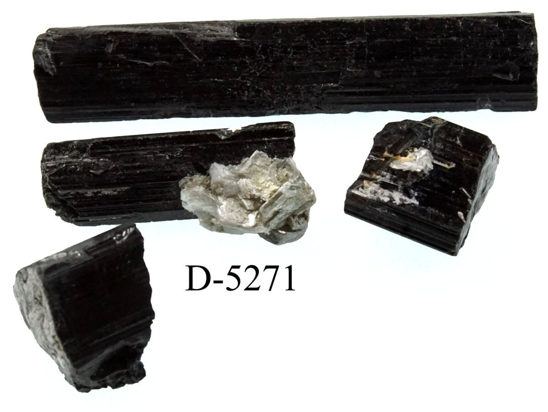 D-5271 Raw Black Tourmaline Crystals 0.6 oz