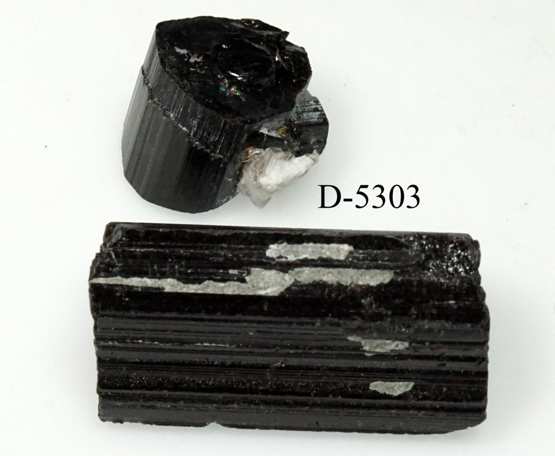 D-5303 Raw Black Tourmaline Crystals 0.7oz