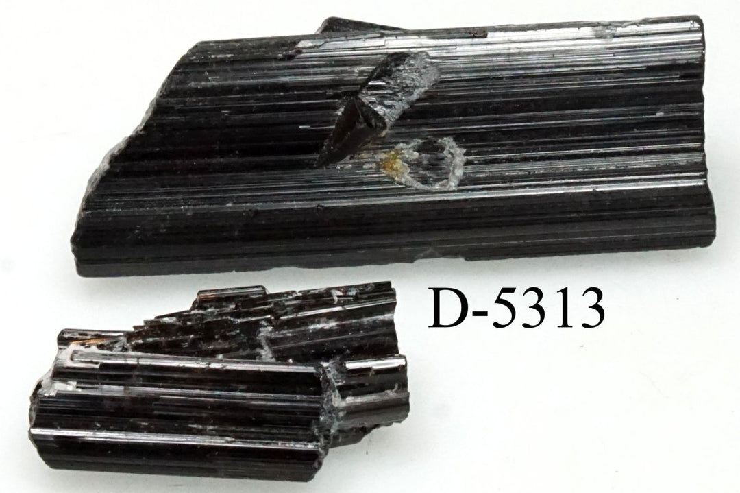 D-5313 Raw Black Tourmaline Crystals 0.6oz