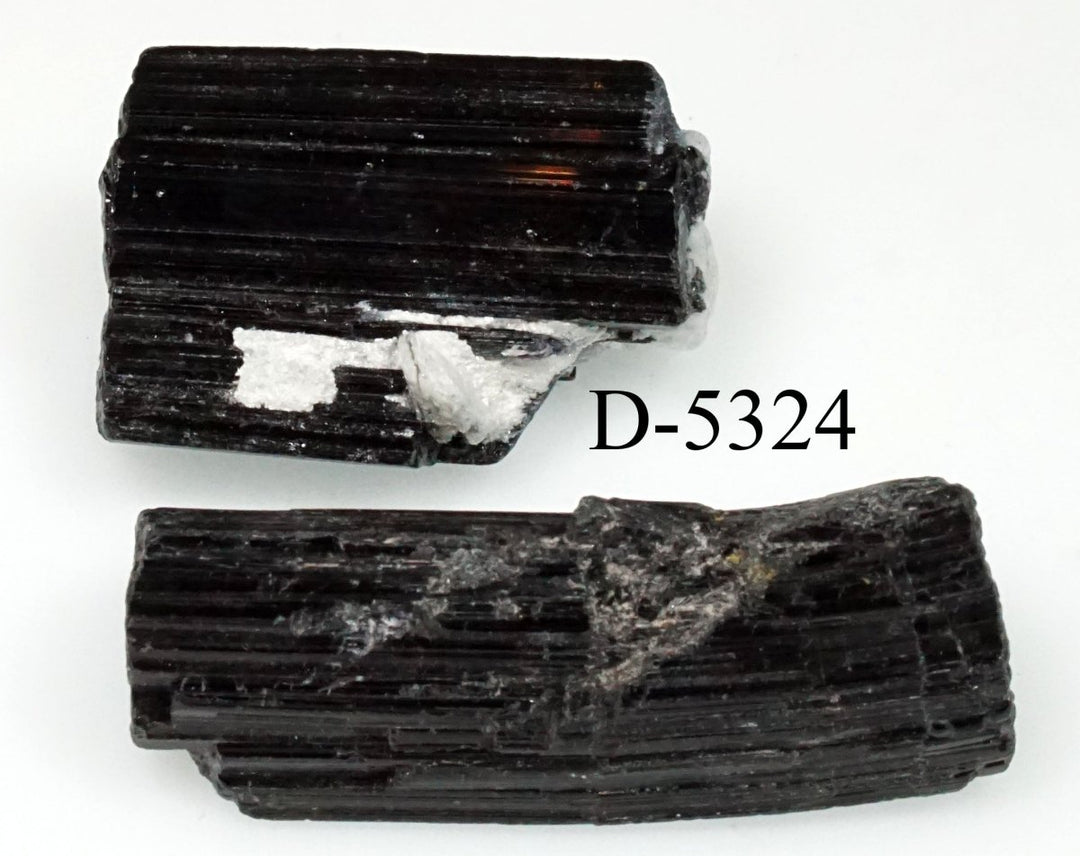 D - 5324 Raw Black Tourmaline Crystals 0.7ozCrystal River Gems