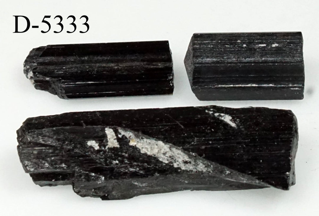 D - 5333 Raw Black Tourmaline Crystals 0.7ozCrystal River Gems