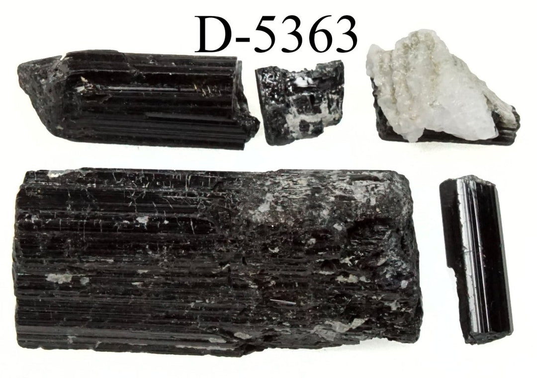 D-5363 Raw Black Tourmaline Crystals 0.7oz