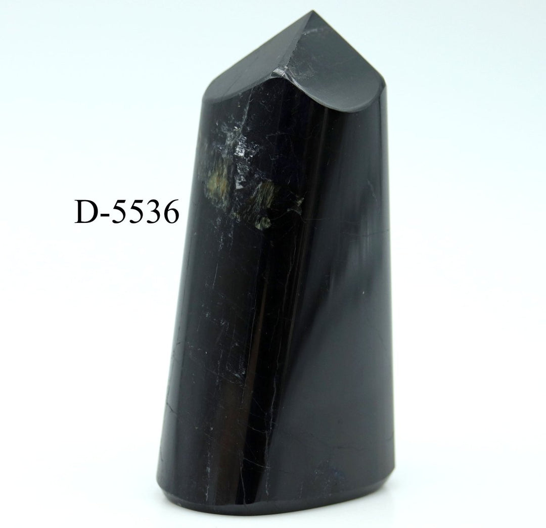 D - 5536 Black Tourmaline Polished Tower 13.3ozCrystal River Gems