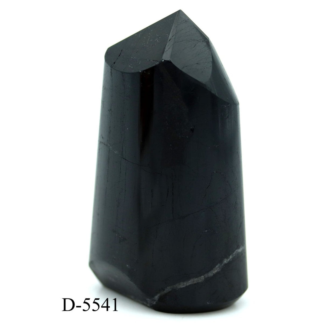 D - 5541 Black Tourmaline Polished Tower 12.1ozCrystal River Gems