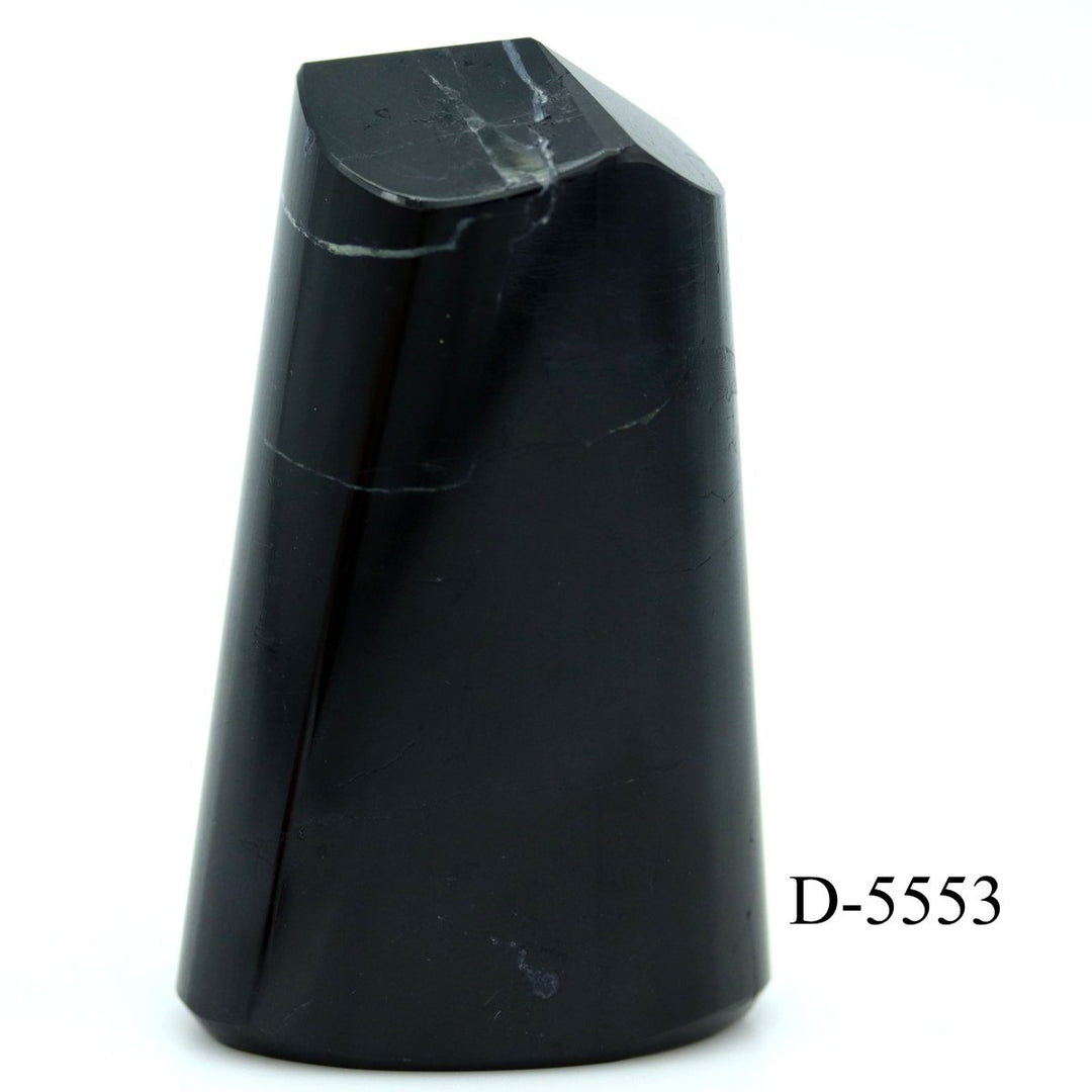 D - 5553 Black Tourmaline Polished Tower 9.1ozCrystal River Gems