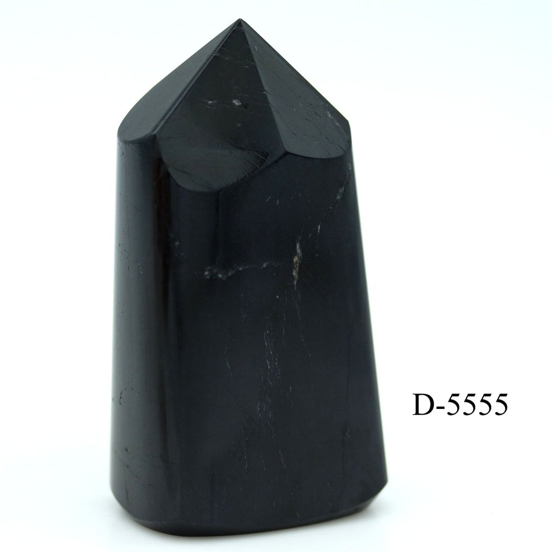 D - 5555 Black Tourmaline Polished Tower 9.9ozCrystal River Gems