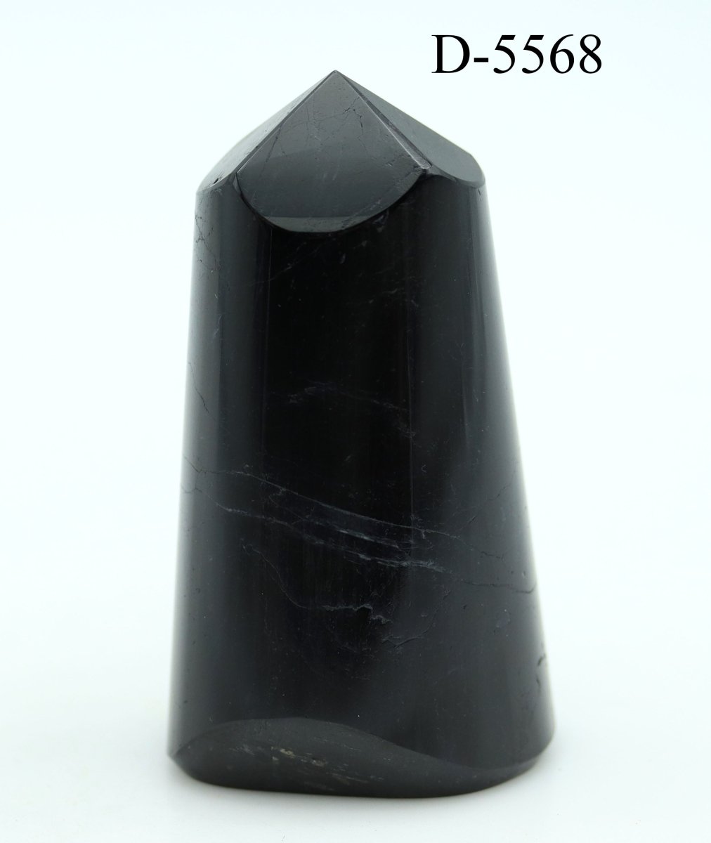 D - 5568 Black Tourmaline Polished Tower 8.8ozCrystal River Gems