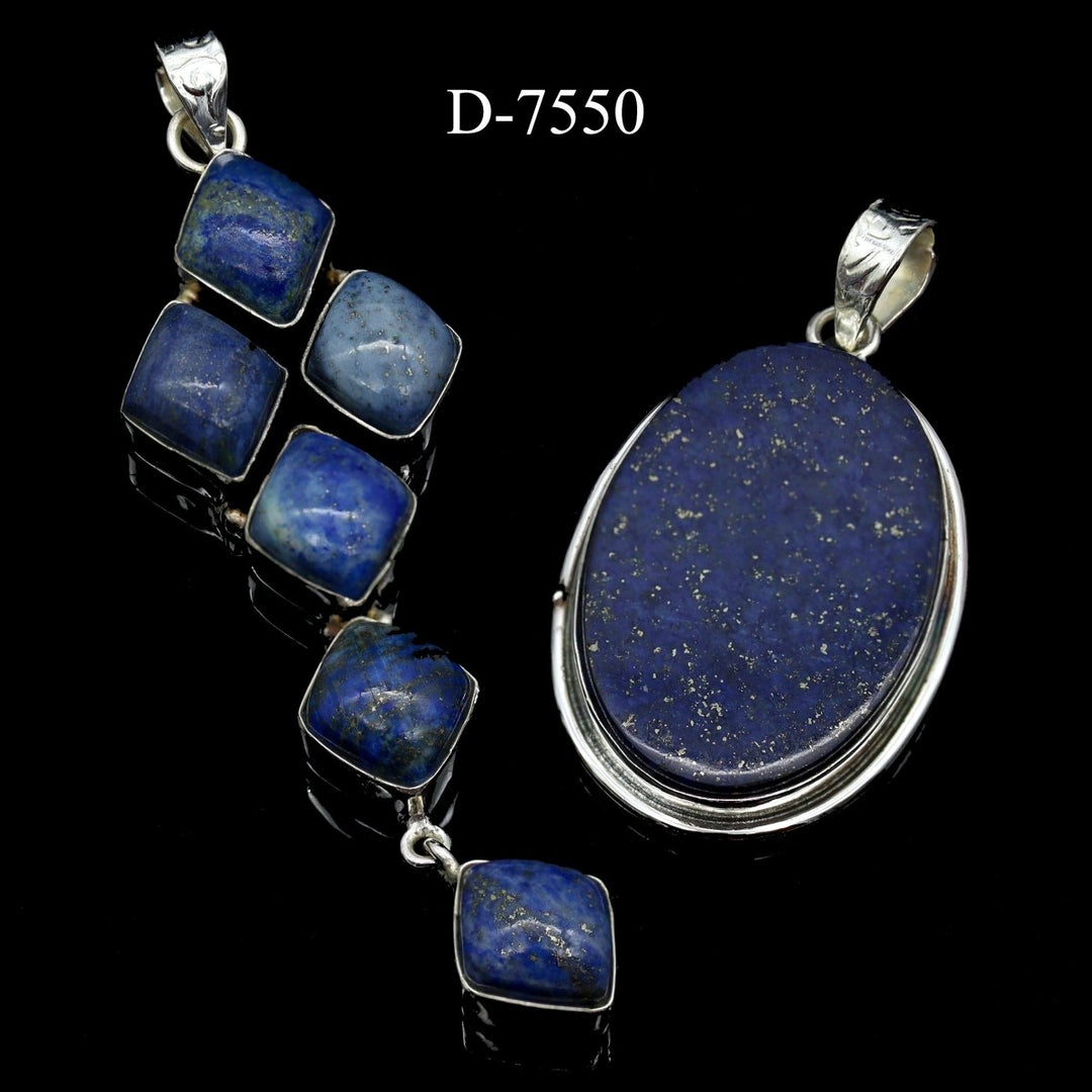 D-7550 Lapis 925 Sterling Silver Jewelry Lot