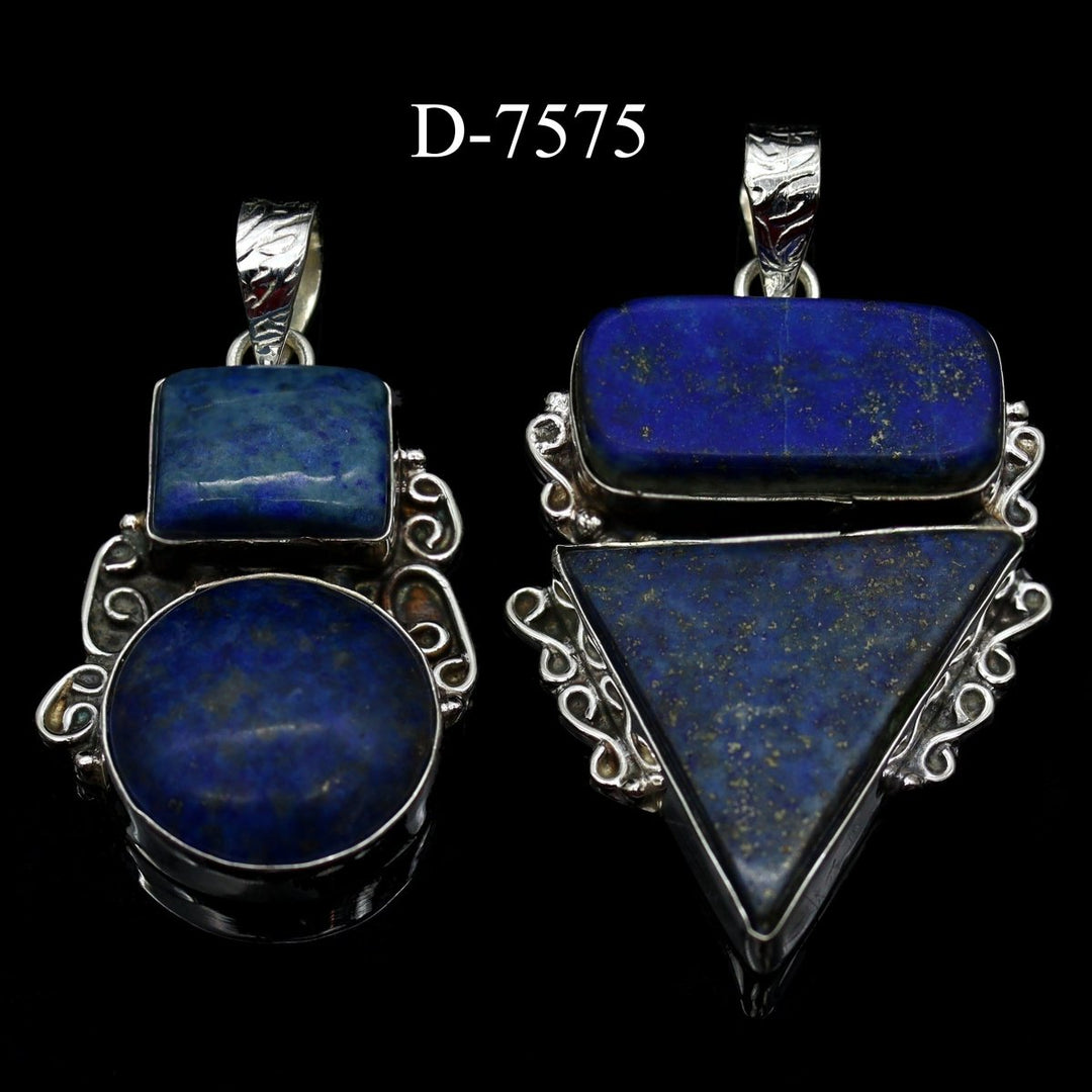 D-7575 Lapis 925 Sterling Silver Jewelry Lot