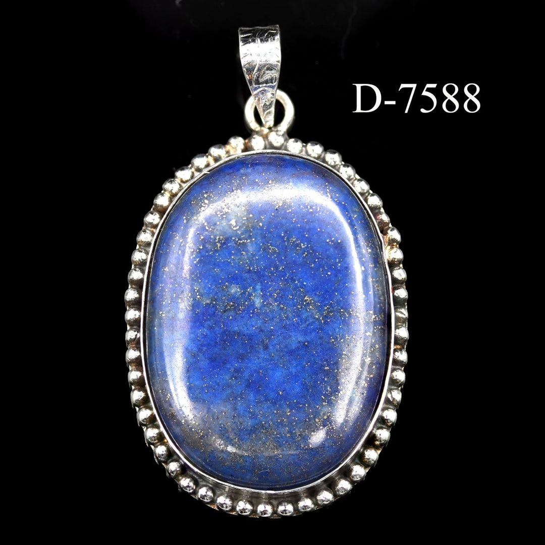 D-7588 Lapis Lazuli 925 Sterling Silver Pendant