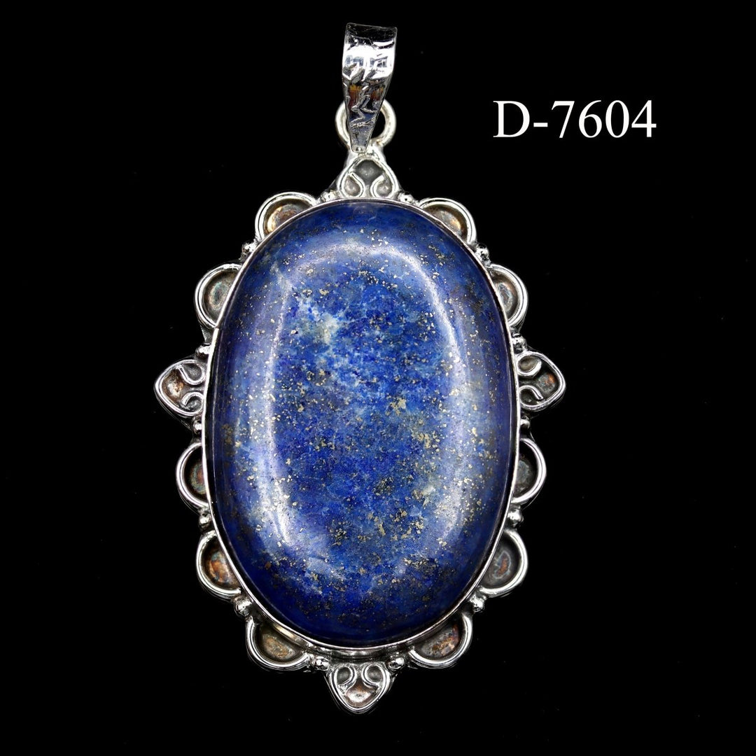 D - 7604 Lapis Lazuli 925 Sterling Silver PendantCrystal River Gems