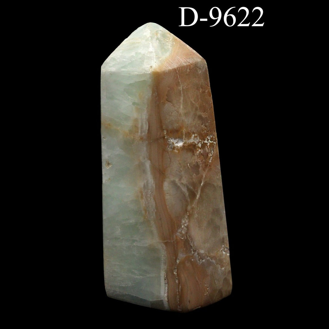 D - 9622 Genuine Caribbean Calcite Obelisk 7.0 oz.Crystal River Gems