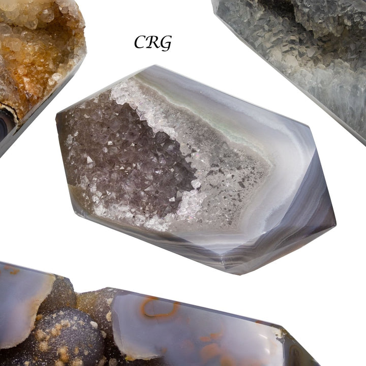 Polished Agate Druzy Double Terminated Points / 3 - 7" AVG - 1 KILO LOTCrystal River Gems