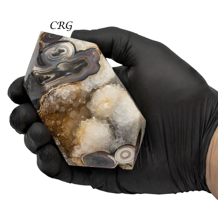 Polished Agate Druzy Double Terminated Points / 3 - 7" AVG - 1 KILO LOTCrystal River Gems