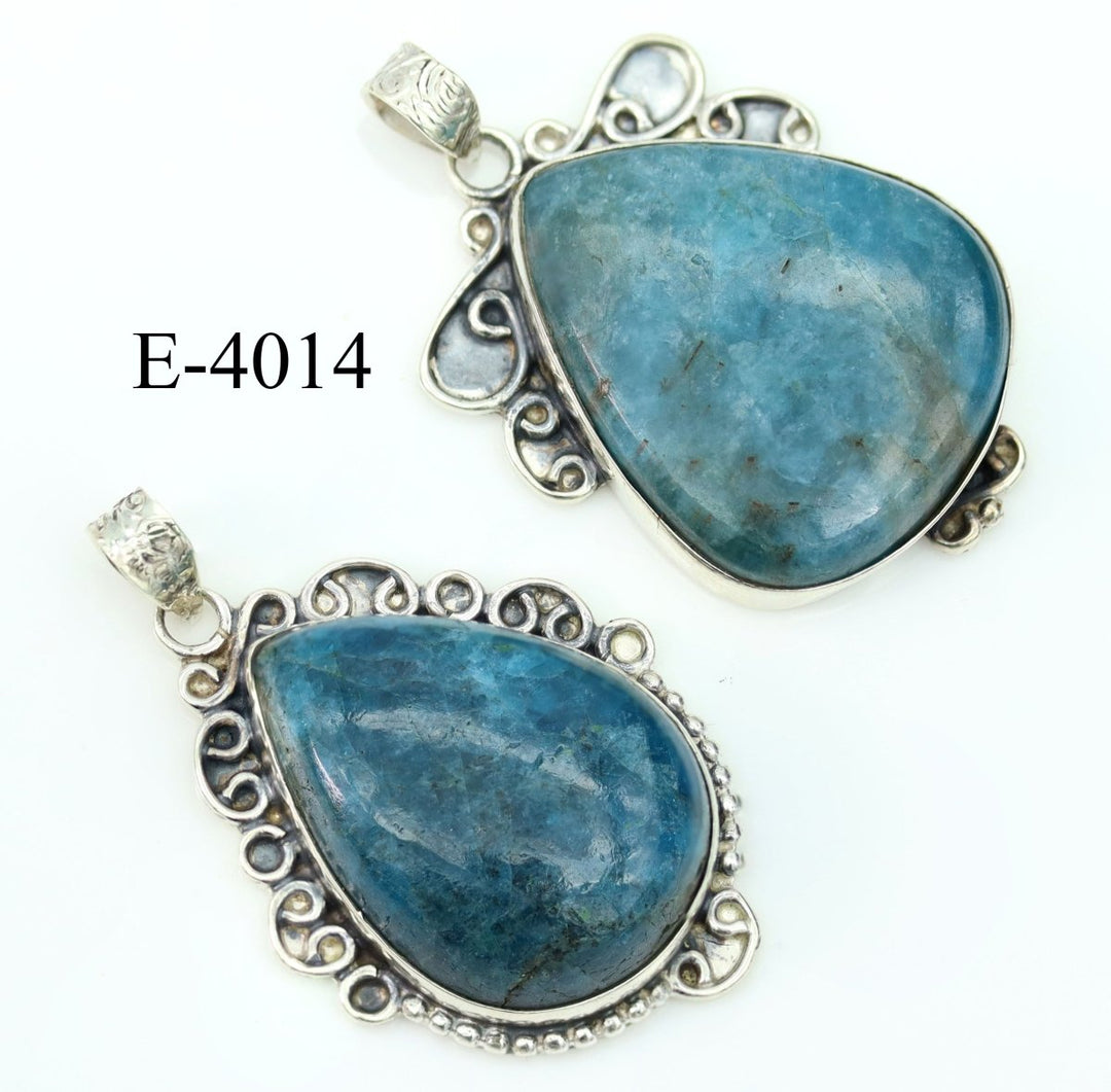 E - 4014 Apatite 925 Sterling Silver Jewelry PendantsCrystal River Gems