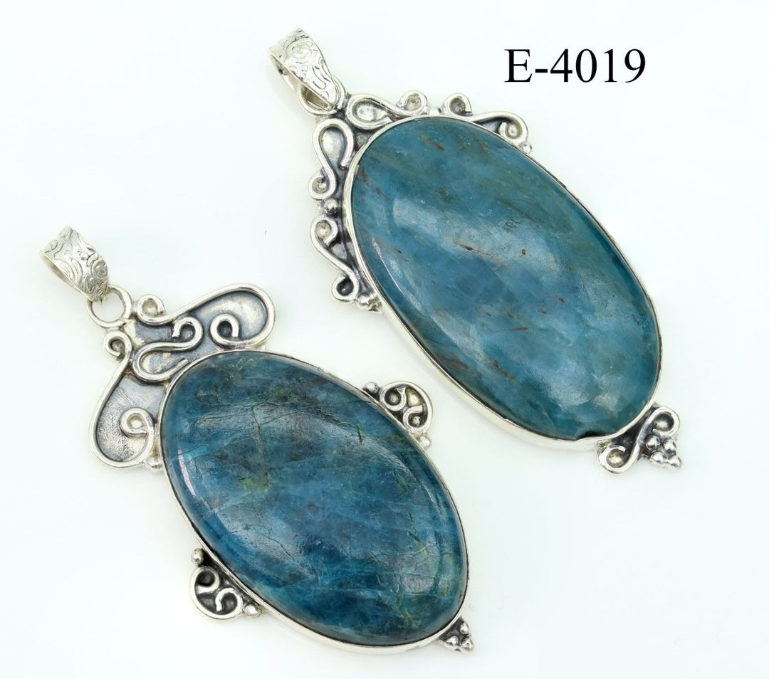 E - 4019 Apatite 925 Sterling Silver Jewelry PendantsCrystal River Gems