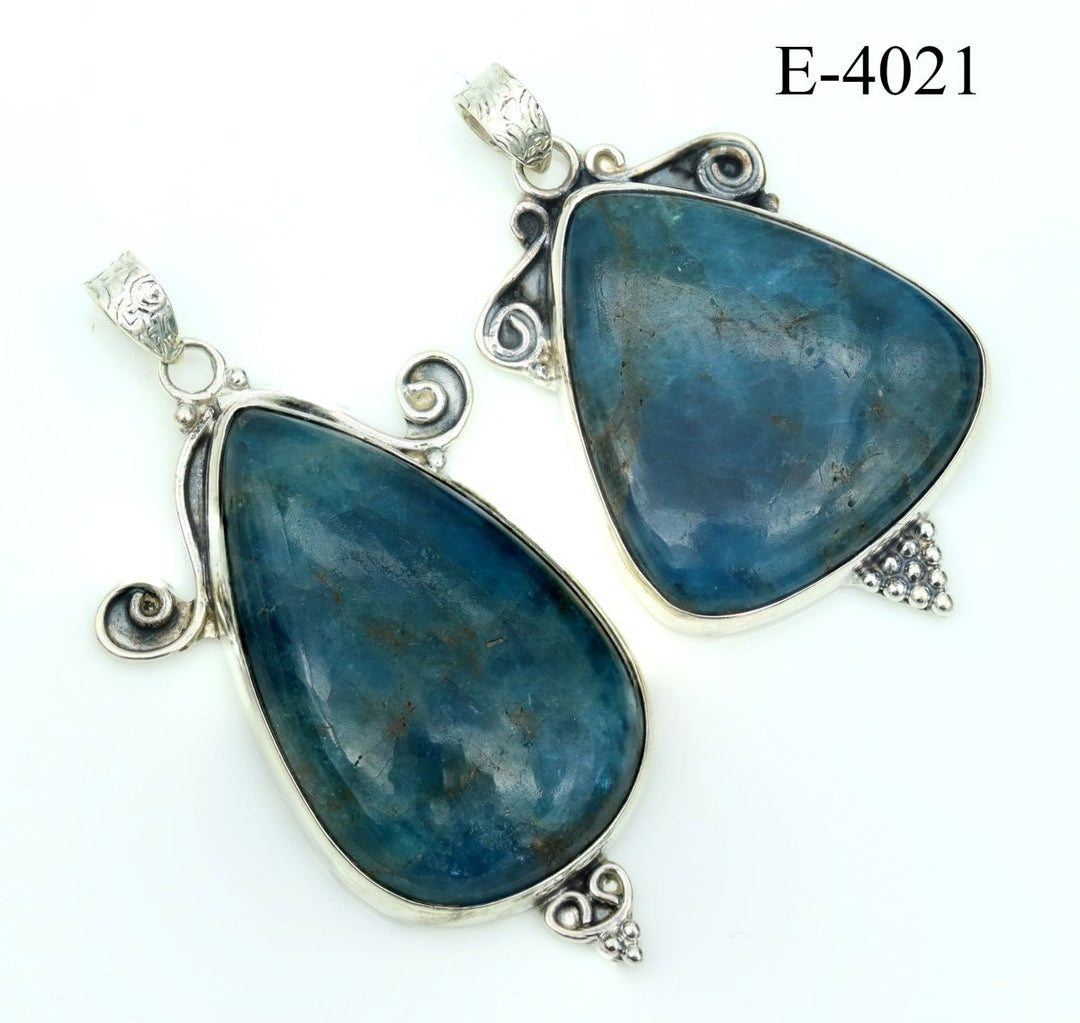 E - 4021 Apatite 925 Sterling Silver Jewelry PendantsCrystal River Gems