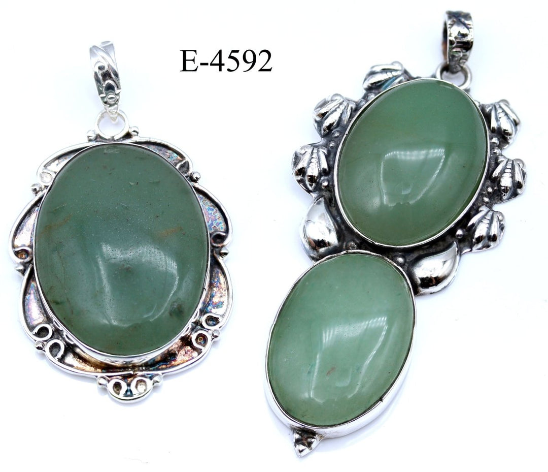 E - 4592 Green Aventurine 925 Sterling Silver JewelryCrystal River Gems