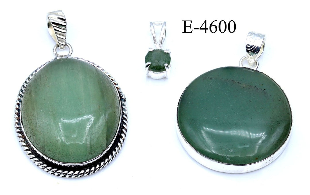 E - 4600 Green Aventurine 925 Sterling Silver JewelryCrystal River Gems