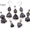 E-4937 Sterling Silver 925 Snowflake Obsidian Pendant/Earring Set - Crystal River Gems