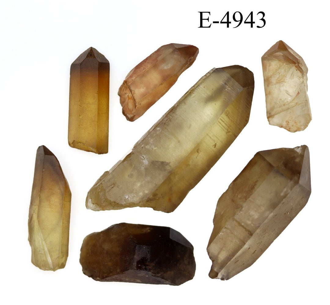 E - 4943 Raw Natural Citrine Points 0.5 - 3.5in Avg 100 gram lotCrystal River Gems