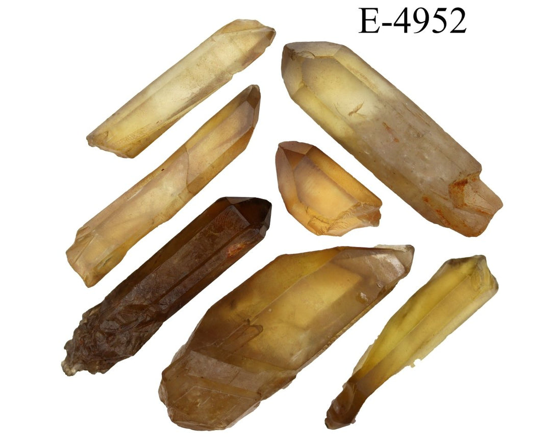E - 4952 Raw Natural Citrine Points 0.5 - 3.5in Avg 100 gram lotCrystal River Gems