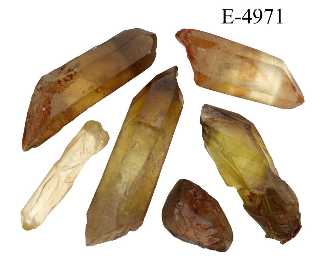 E-4971 Raw Natural Citrine Points 0.5-3.5in Avg 100 gram lot