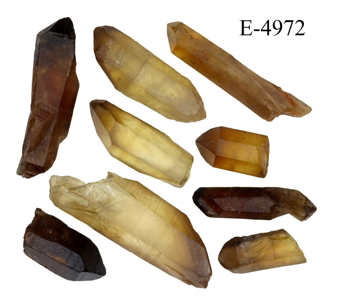 E - 4972 Raw Natural Citrine Points 0.5 - 3.5in Avg 100 gram lotCrystal River Gems