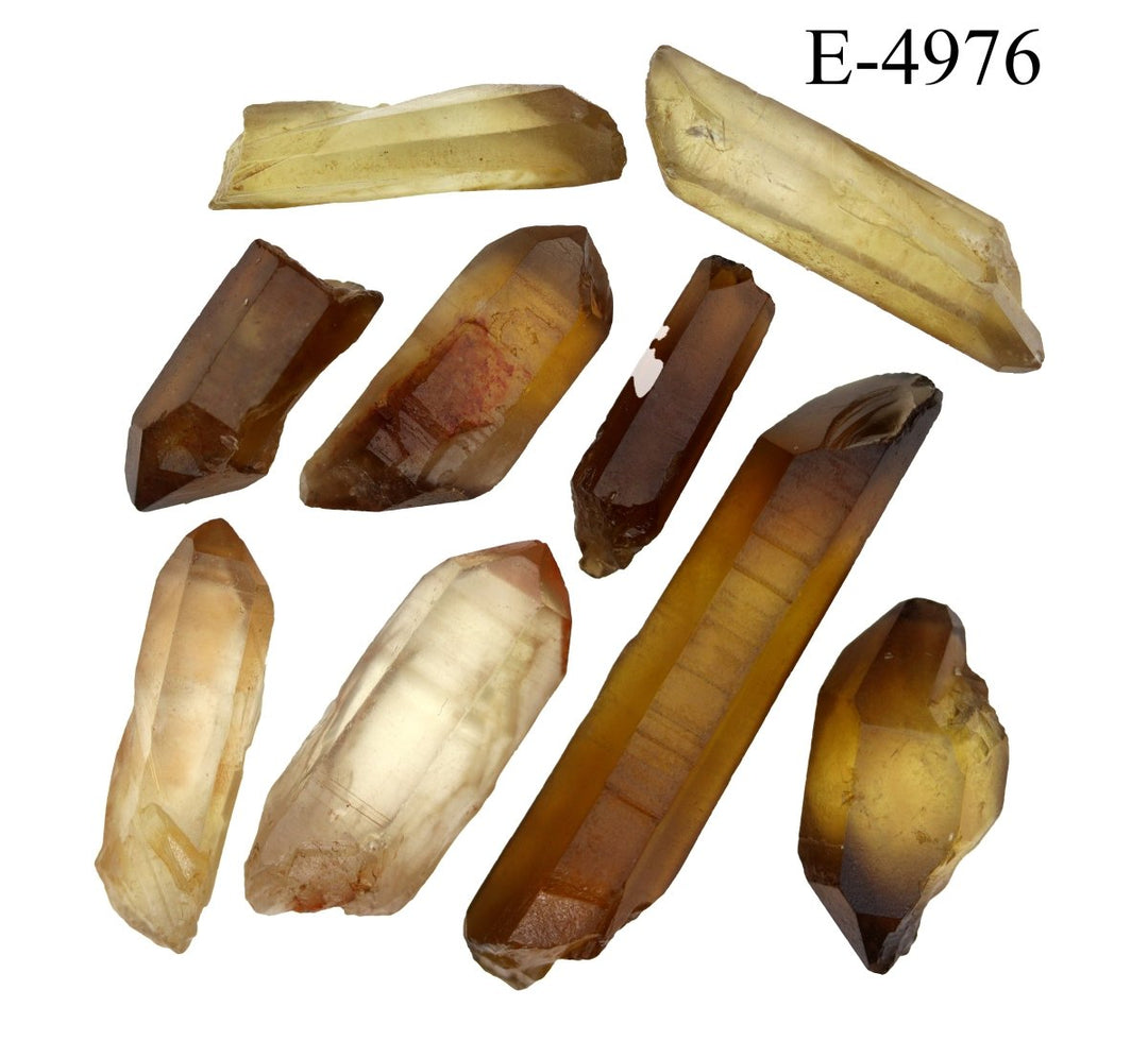 E - 4976 Raw Natural Citrine Points 0.5 - 3.5in Avg 100 gram lotCrystal River Gems